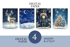 Blue Christmas Paper Junk Journal Product Image 1