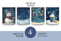 Blue Christmas Paper Junk Journal Product Image 1