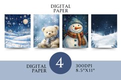 Blue Christmas Paper Junk Journal Product Image 1