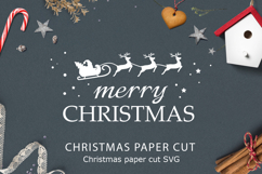 Christmas paper cut / Christmas SVG File Product Image 1