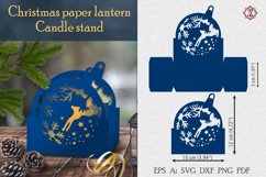 Christmas paper lantern. Candlestick Product Image 1