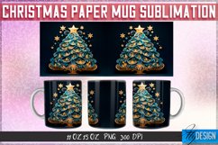 Christmas Paper Mug Sublimation 11|15 Oz Mug | Mug Wrap v.2 Product Image 1