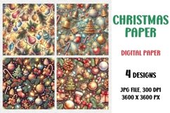 Christmas Junk Journal, Digital Paper Product Image 1