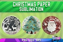 Christmas Paper Sublimation|Paper Quilling Sublimation PNG Product Image 3