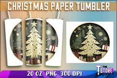 Christmas Paper Tumbler Design|Christmas Quilling 20 oz PNG Product Image 1