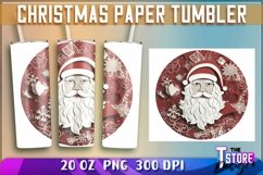 Christmas Paper Tumbler Design|Christmas Quilling 20 oz PNG Product Image 1