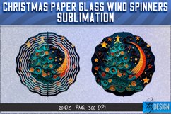 Christmas Paper Glass Wind Spinners Sublimation PNG v.1 Product Image 7