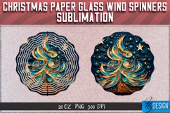 Christmas Paper Glass Wind Spinners Sublimation PNG v.2 Product Image 2