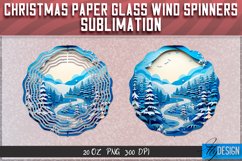 Christmas Paper Glass Wind Spinners Sublimation PNG v.2 Product Image 4