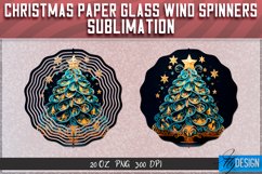 Christmas Paper Glass Wind Spinners Sublimation PNG v.2 Product Image 7