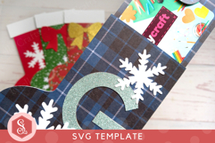 Christmas Stocking Gift Card Holder SVG Template Product Image 2