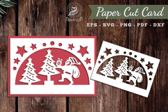 Christmas Papercut Card SVG Product Image 1