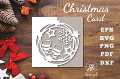 Christmas Papercut Card SVG Product Image 1