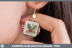 GorgeousChristmas Patch Round Earrings design.