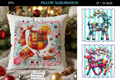 Cozy Patchwork Christmas Pillow Sublimation Bundle Product Image 14