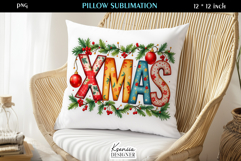 Cozy Patchwork Christmas Pillow Sublimation Bundle Product Image 6