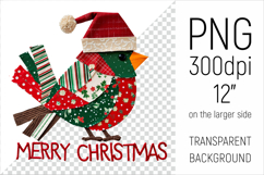 Christmas Patchwork Cardinal Bird PNG. Perfect for Christmas crafts, digital scrapbooking, stickers, greeting cards, DIY decor, and sublimation printing.