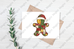 Christmas Patchwork Gingerbread Man PNG Product Image 3