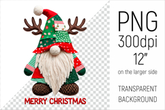 Christmas Patchwork Gnome PNG. Perfect for Christmas crafts, digital scrapbooking, stickers, greeting cards, DIY decor, and sublimation printing.