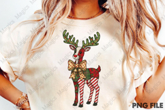Christmas patchwork, reindeer png Product Image 1