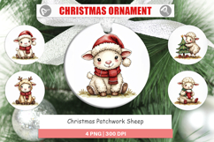 Christmas Patchwork Sheep Ornament Product Image 1