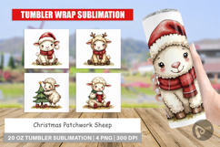 Christmas Patchwork Sheep Tumbler Product Image 1