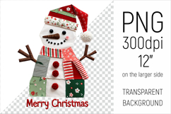 Christmas Patchwork Snowman Clipart. Perfect for Christmas crafts, digital scrapbooking, stickers, greeting cards, DIY decor, and sublimation printing.