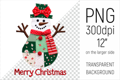  Christmas Patchwork Snowman Clipart. Perfect for Christmas crafts, digital scrapbooking, stickers, greeting cards, DIY decor, and sublimation printing.