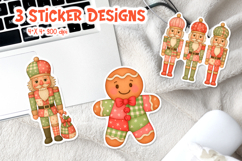 Christmas Patchwork Sticker | Nutcracker Gingerbread Product Image 1