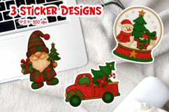 Patchwork Christmas Stickers Bundle | Cute Sticker Printable Product Image 8