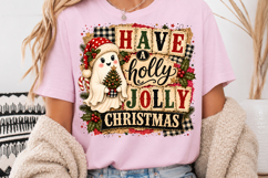 Christmas Patchwork Sublimation, Christmas Ghost PNG Product Image 3