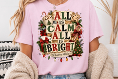 Christmas Patchwork Sublimation, Cozy Christmas Vibes PNG, Product Image 3