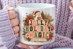 Christmas Patchwork Sublimation, Cozy Christmas Vibes PNG, Product Image 4