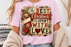 Christmas Patchwork Sublimation, Holly Jolly Cheer PNG Product Image 3