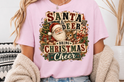 Christmas Patchwork Sublimation, Pink Christmas PNG Product Image 3