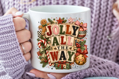 Christmas Patchwork Sublimation, Pink Christmas PNG Product Image 4