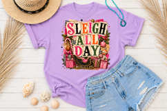 Christmas Patchwork Sublimation, Sleigh All Day PNG Product Image 2