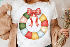 Christmas Patchwork Wreath Png Product Image 3