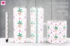 Christmas pattern 20 oz tumbler sublimation and mug and pen