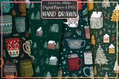Christmas Pattern Hand Drawn Paper Cozy Product Image 1