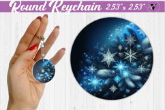 Round Keychain | Christmas Pattern | Happy Holidays Product Image 1