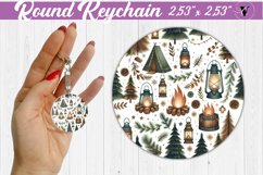 Round Keychain | Christmas Pattern | Happy Holidays Product Image 1