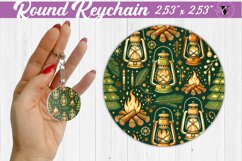 Round Keychain | Christmas Pattern | Happy Holidays Product Image 1