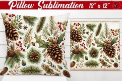 Pillow sublimation | Christmas Pattern | Happy Holidays Product Image 1