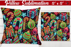 Pillow sublimation | Christmas Pattern | Happy Holidays Product Image 1