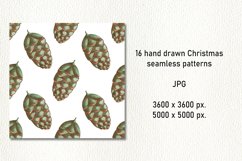 16 Hand-Drawn Christmas Seamless Patterns Product Image 2