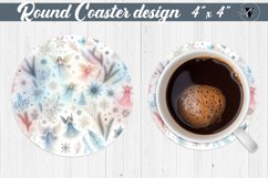 Round Coasters | Christmas Pattern | Christmas Product Image 1
