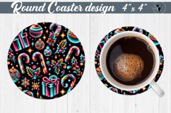 Round Coasters | Christmas Pattern | Christmas Product Image 1