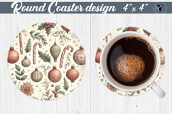 Round Coasters | Christmas Pattern | Christmas Product Image 1