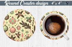 Round Coasters | Christmas Pattern | Christmas Product Image 1